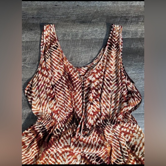 American Rag CIE Romper XL One Piece Pockets Ikat Boho Hippie Spring Summer - Picture 7 of 9